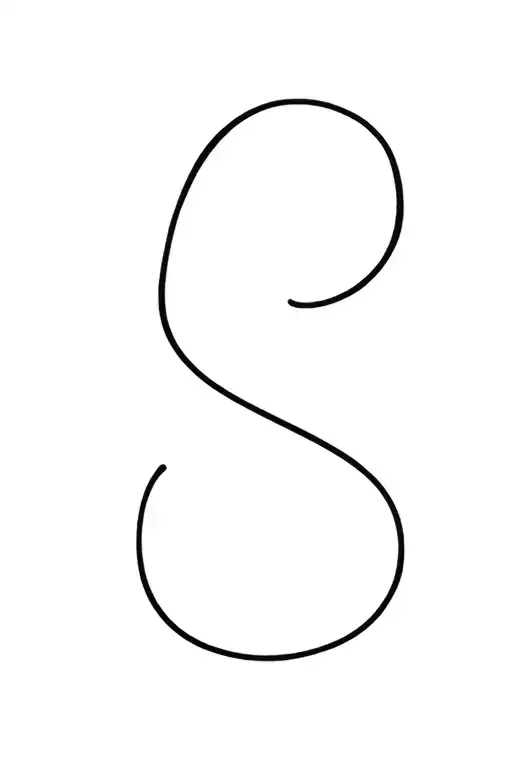 cursive C tattoo design idea