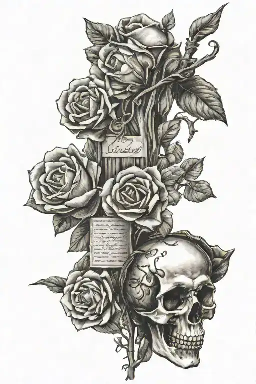 Psalm 23:4 tattoo design idea