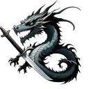 dragon and sword tattoo design idea