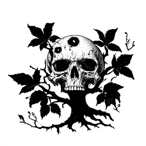 poison tree tattoo design idea