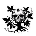 poison tree tattoo design idea