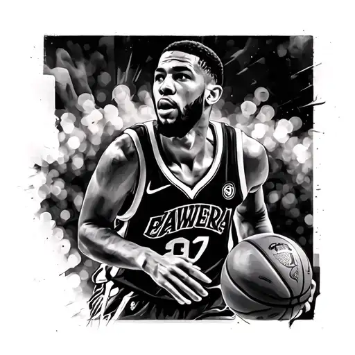 Stephen curry cuisine et basketball hoop tattoo design idea