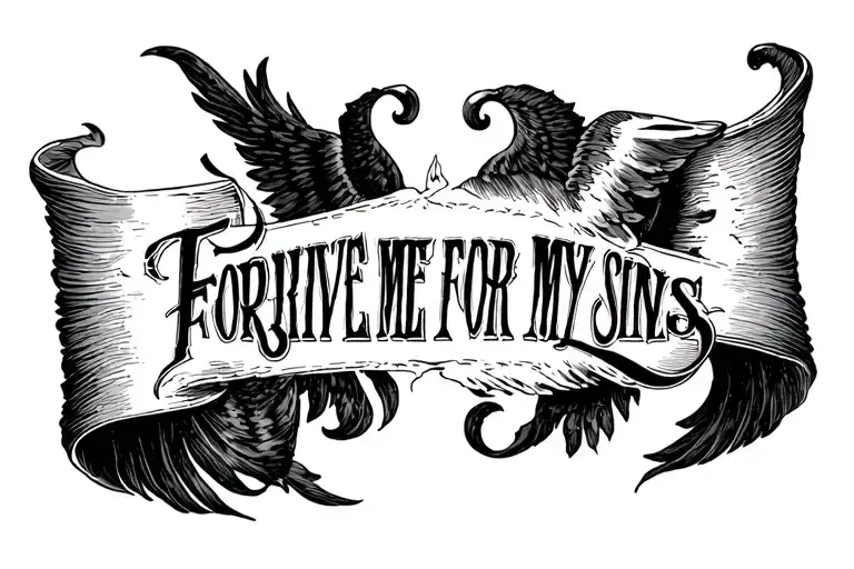 forgive me for my sins Lord tattoo design idea