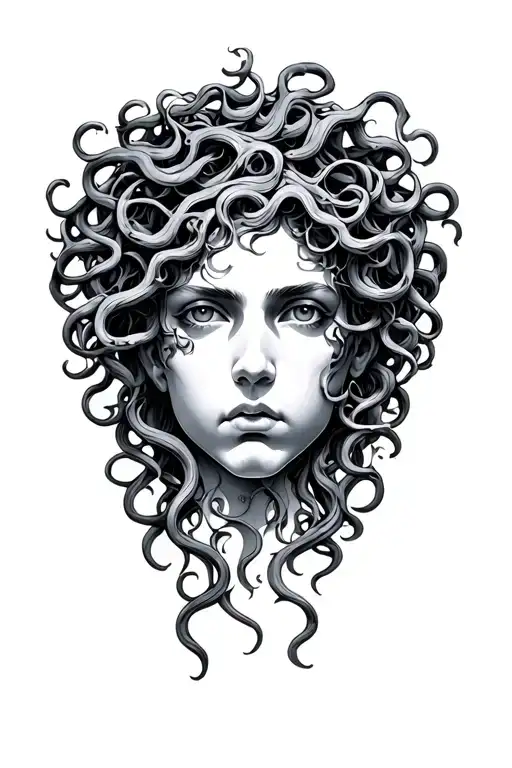 medusa head tattoo design idea