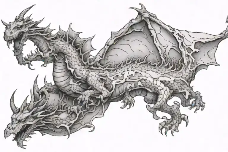 Gleason map of earth dragon made tattoo design idea