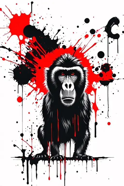 baboon tattoo design idea
