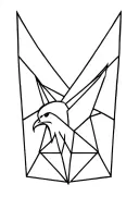 hawk geometric tattoo design idea