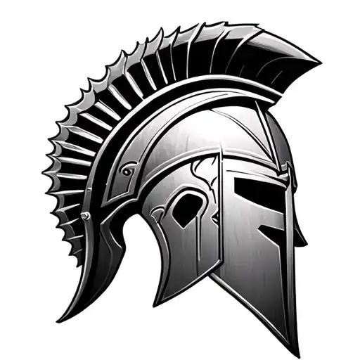 300 spartan helmet tattoo design idea
