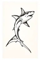 lemon shark tattoo design idea