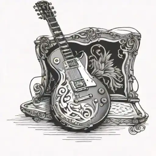 gibson les paul, tattoo design idea