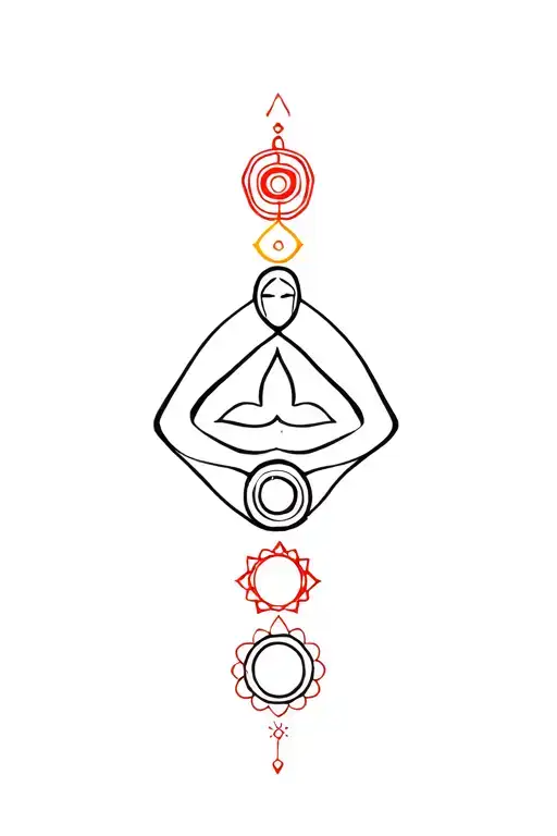 chakra symbols tattoo design idea