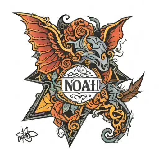 A tattoo to represent my son. his name is Noah and he was born in July tattoo design idea