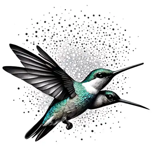 humming bird tattoo design idea