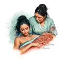 massage therapy session tattoo design idea