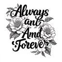 Always And Forever tattoo design idea