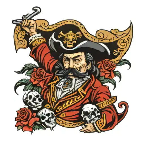 captain morgan rip captain john tattoo design idea