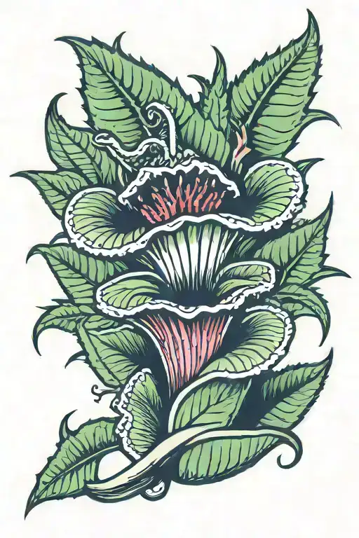 Venus fly trap tattoo design idea