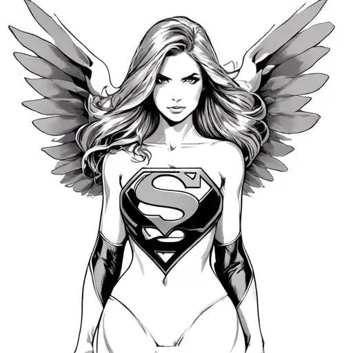 Supergirl tattoo design idea