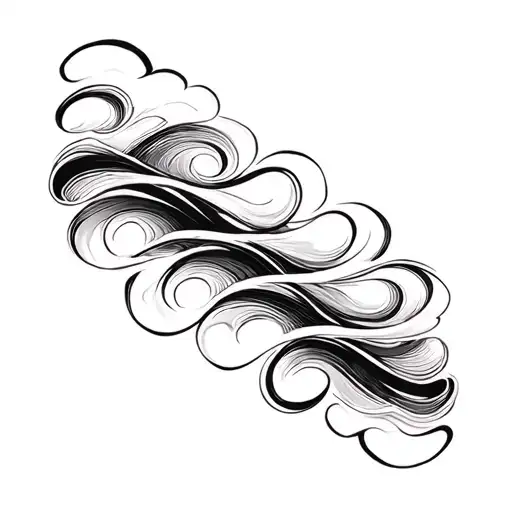 Filler Wave Patterns tattoo design idea