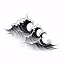 Filler Wave Patterns tattoo design idea