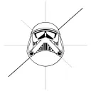 simple Star Wars single line tattoo design idea