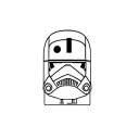 simple Star Wars single line tattoo design idea