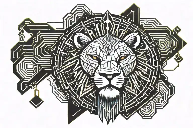 lion king tattoo design idea