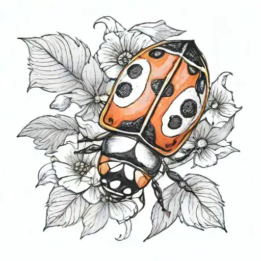 ladybug tattoo design idea