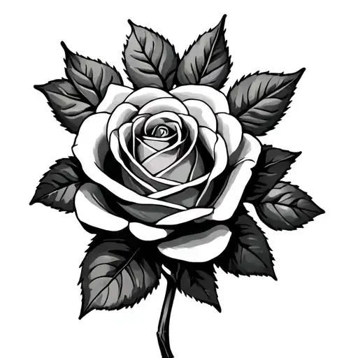 Irish rose men's dark gothic tattoo design idea