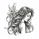 virgo woman tattoo design idea