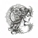 virgo woman tattoo design idea