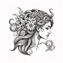 virgo woman tattoo design idea