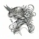 virgo woman tattoo design idea