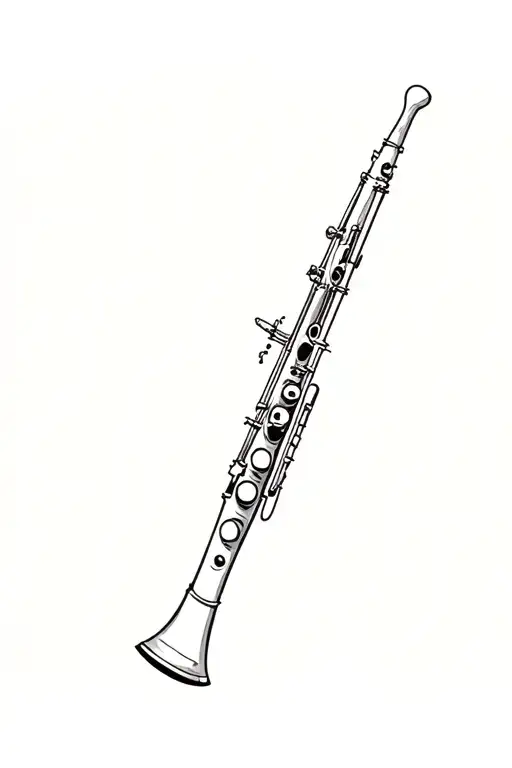 Clarinet tattoo design idea