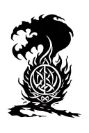 camp, fire, family, love, motorcycle, software, technology, lord of the rings, celtic symbols, adventure, music tattoo design idea