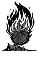 camp, fire, family, love, motorcycle, software, technology, lord of the rings, celtic symbols, adventure, music tattoo design idea