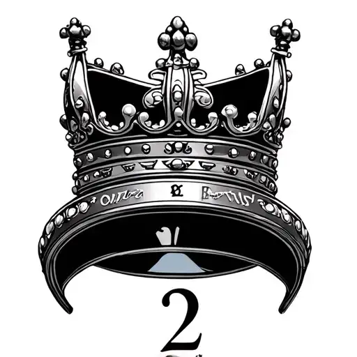 rolex crown with number 2 under it tattoo design idea