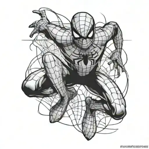 peter parker x spiderman tattoo design idea