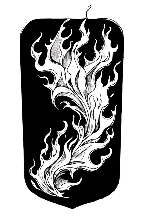 flames left arm sleeve tattoo design idea
