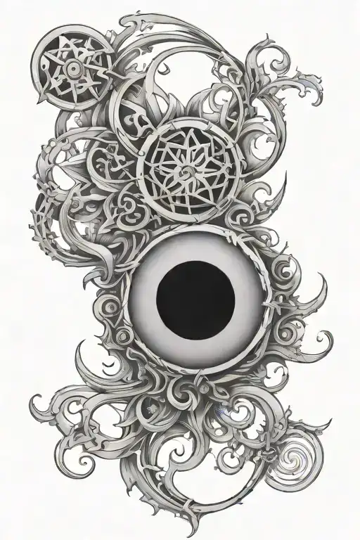 magic circle tattoo tattoo design idea