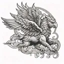 griffin soaring tattoo design idea
