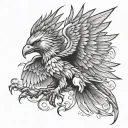 griffin soaring tattoo design idea