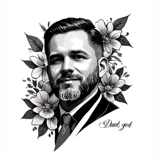 Dad Memorial tattoo design idea