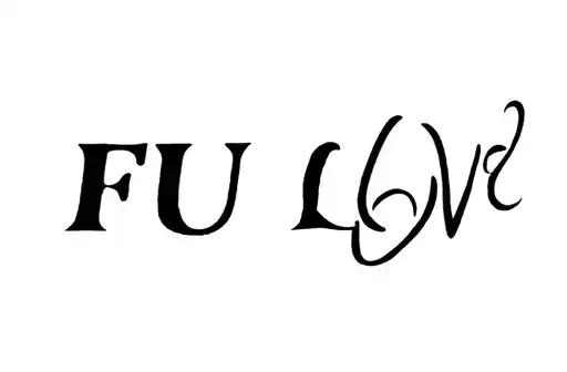 "FUCK LOVE" tattoo design idea