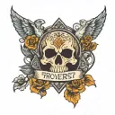 proverbs 1717 with simple design featuring tattoo design idea