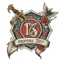 proverbs 1717 with simple design featuring tattoo design idea