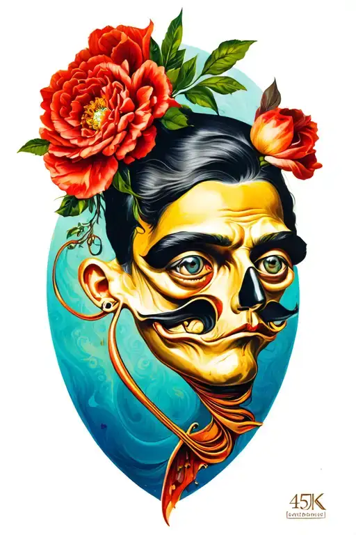 design based on a Salvador Dali painting tattoo design idea