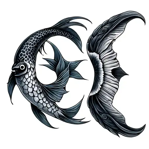 Pisces And Cancer tattoo design idea