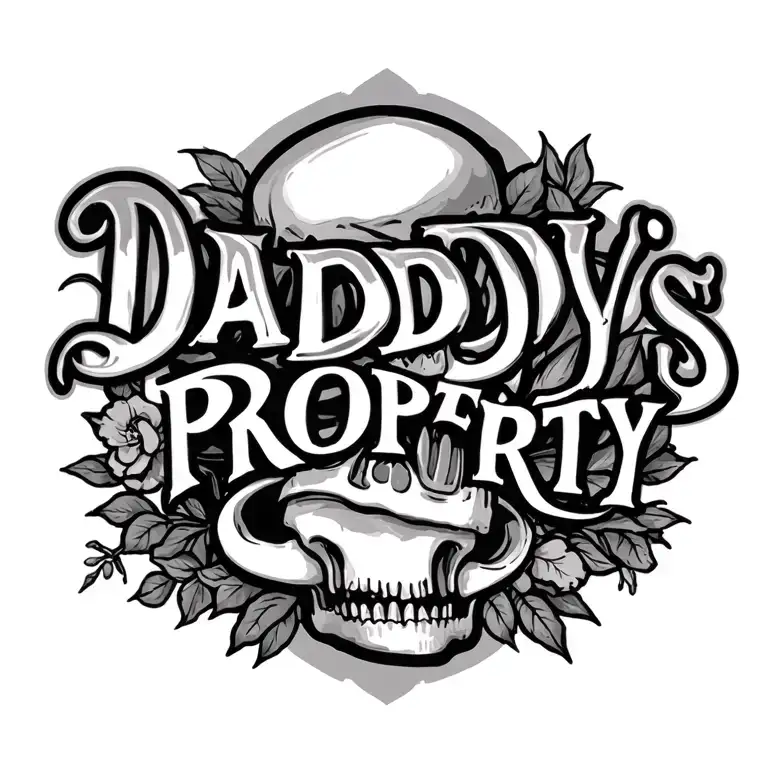 Daddys property tattoo design idea