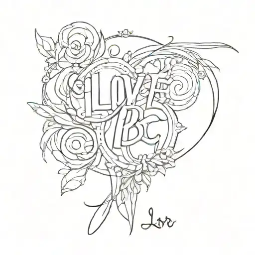 love lineart "(∂ + m) ψ = 0" and the words “ubi tu, ibi ego” with a script font tattoo design idea